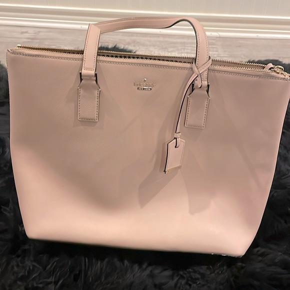 Kate Spade New York Rosy cheeks Schuyler Saffiano PVC Tote Bag - Picture 1 of 15
